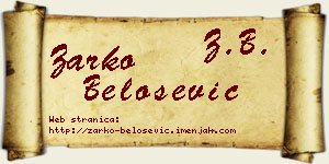Žarko Belošević vizit kartica